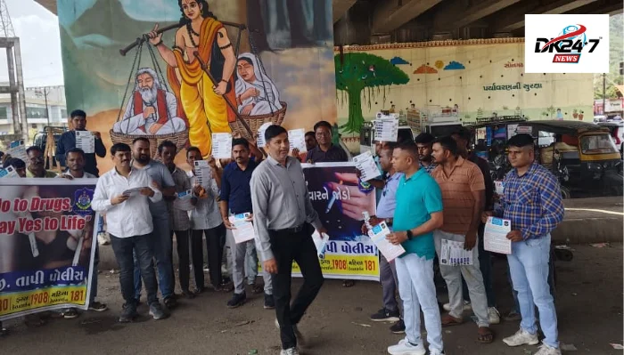 ..તાપી એસઓજીનું વ્યસનમુક્તિ જાગૃતિ અભિયાન..