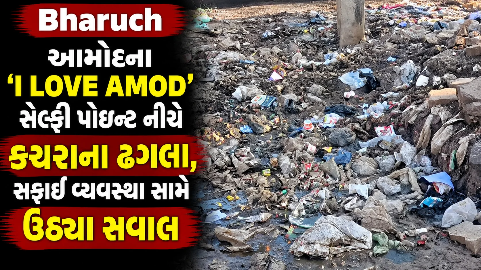  Bharuch  આમોદના ‘I LOVE AMOD’ સેલ્ફી પોઇન્ટ નીચે કચરાના ઢગલા, સફાઈ વ્યવસ્થા સામે ઉઠ્યા સવાલ